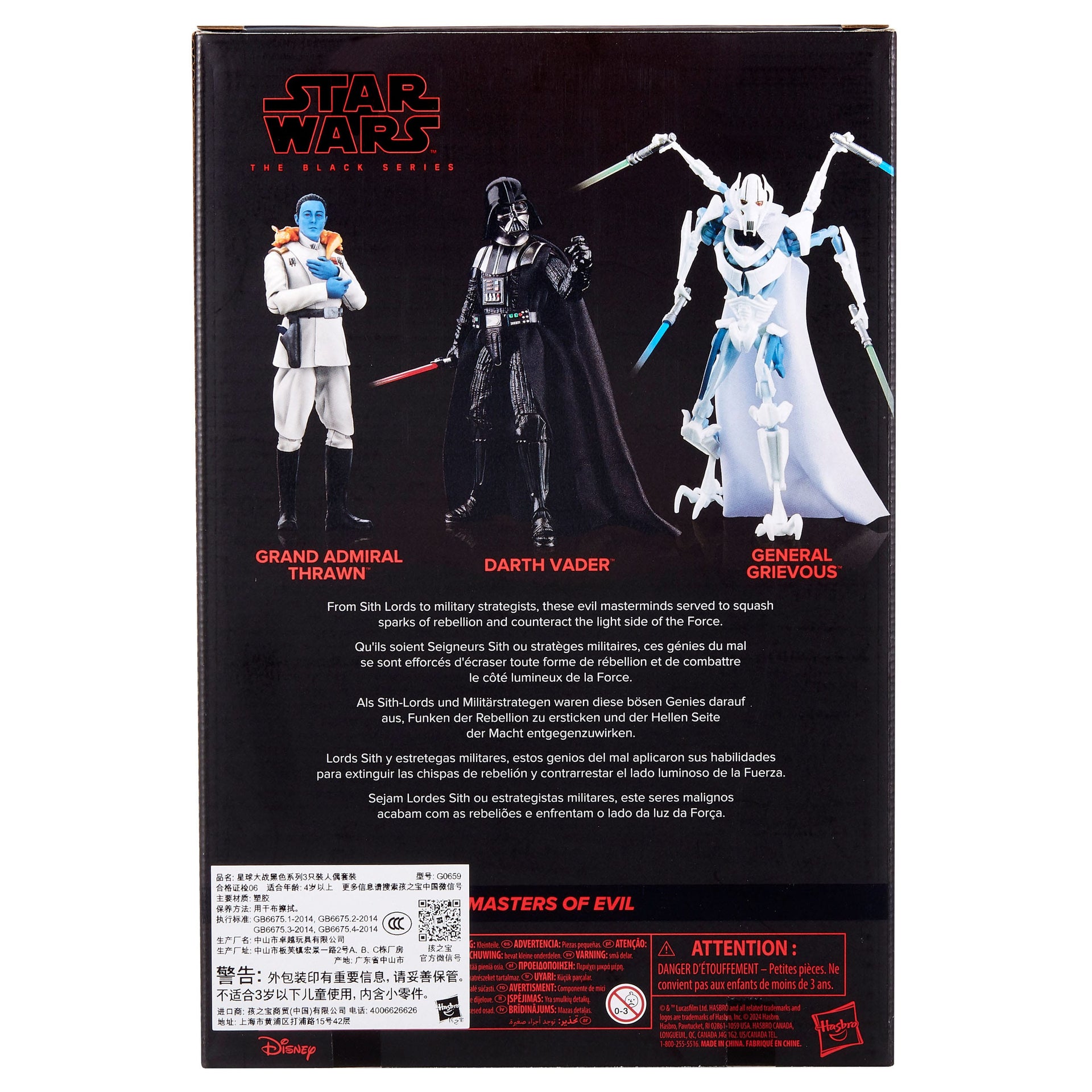 Star Wars Black Series Actionfiguren 3er-Pack Masters of Evil 15 cm