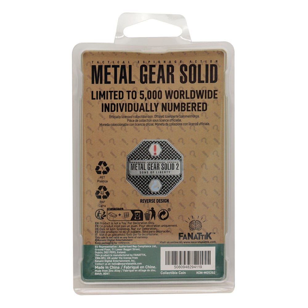 Metal Gear Solid 2 Collectible Coin Raiden Limited Edition