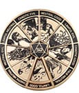Dungeons & Dragons Ansteck-Pin Alignment Spinner Gold Coloured Limited Edition