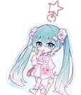 Hatsune Miku Acryl Schlüsselanhänger Kawaii Summer Time