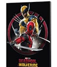Marvel wood print Deadpool &amp; Wolverine 01 Action 35 x 50 cm