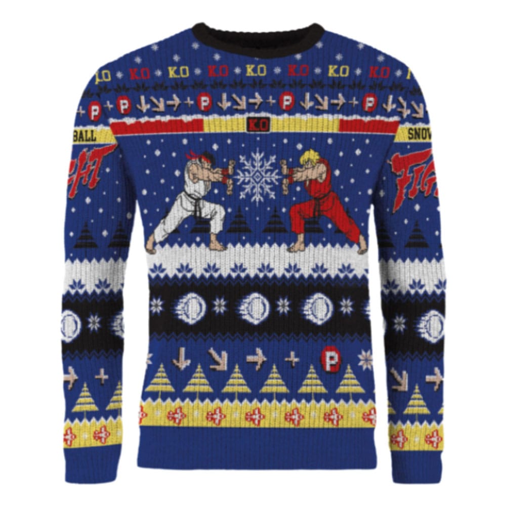 Street Fighter Christmas Pullover Ryu & Ken Größe L