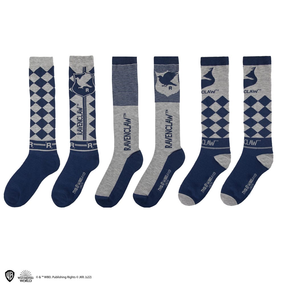 Harry Potter Kniestrümpfe 3er-Pack Ravenclaw