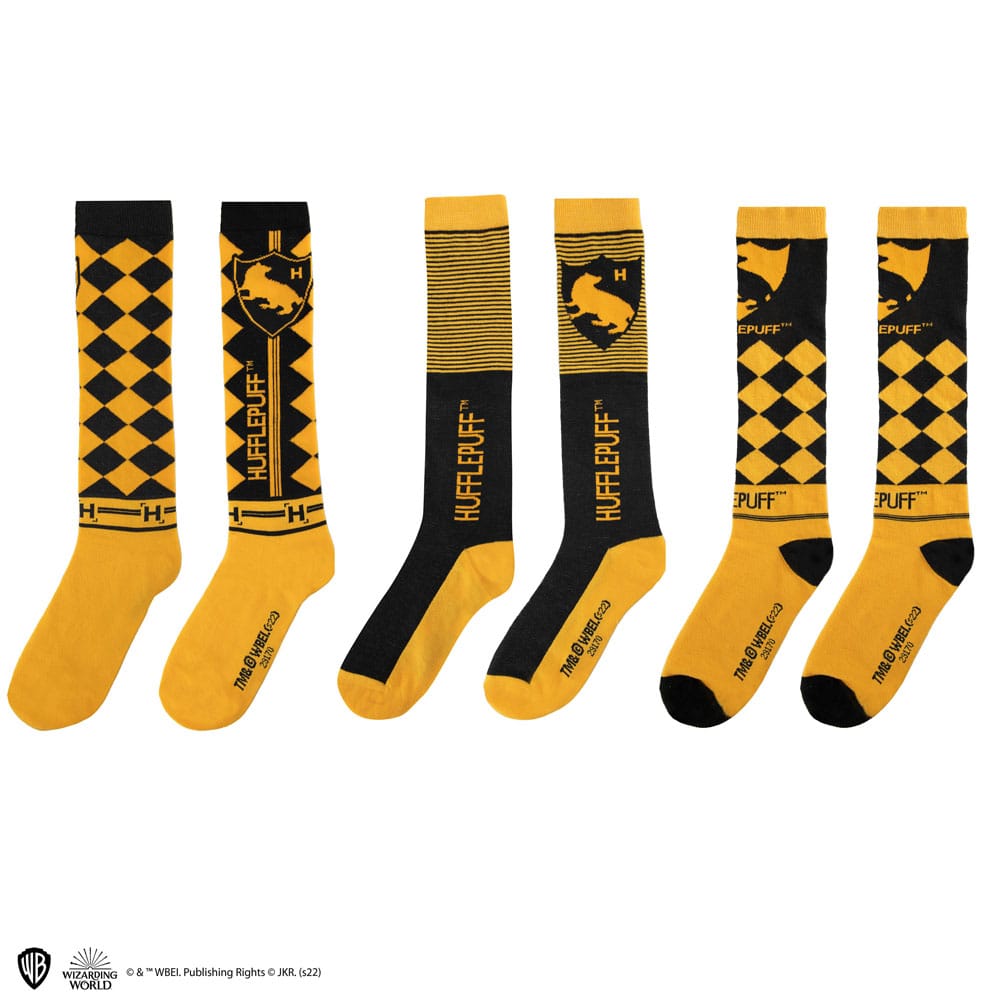 Harry Potter Knee Socks 3 Pack Hufflepuff