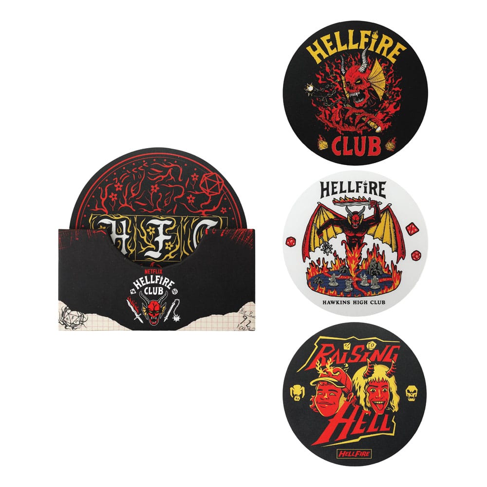 Stranger Things Coaster Pack of 4 Hellfire Club