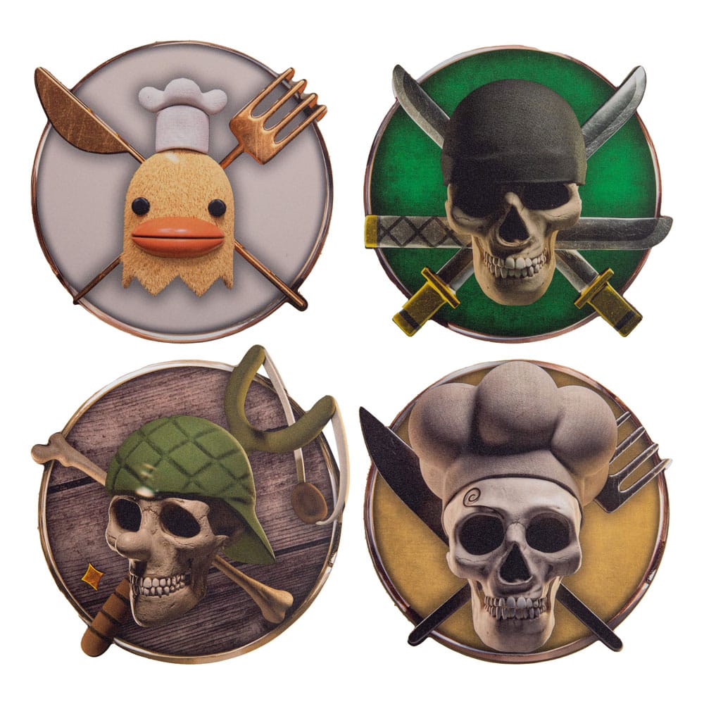 One Piece Coasters 4-Pack Characters #2