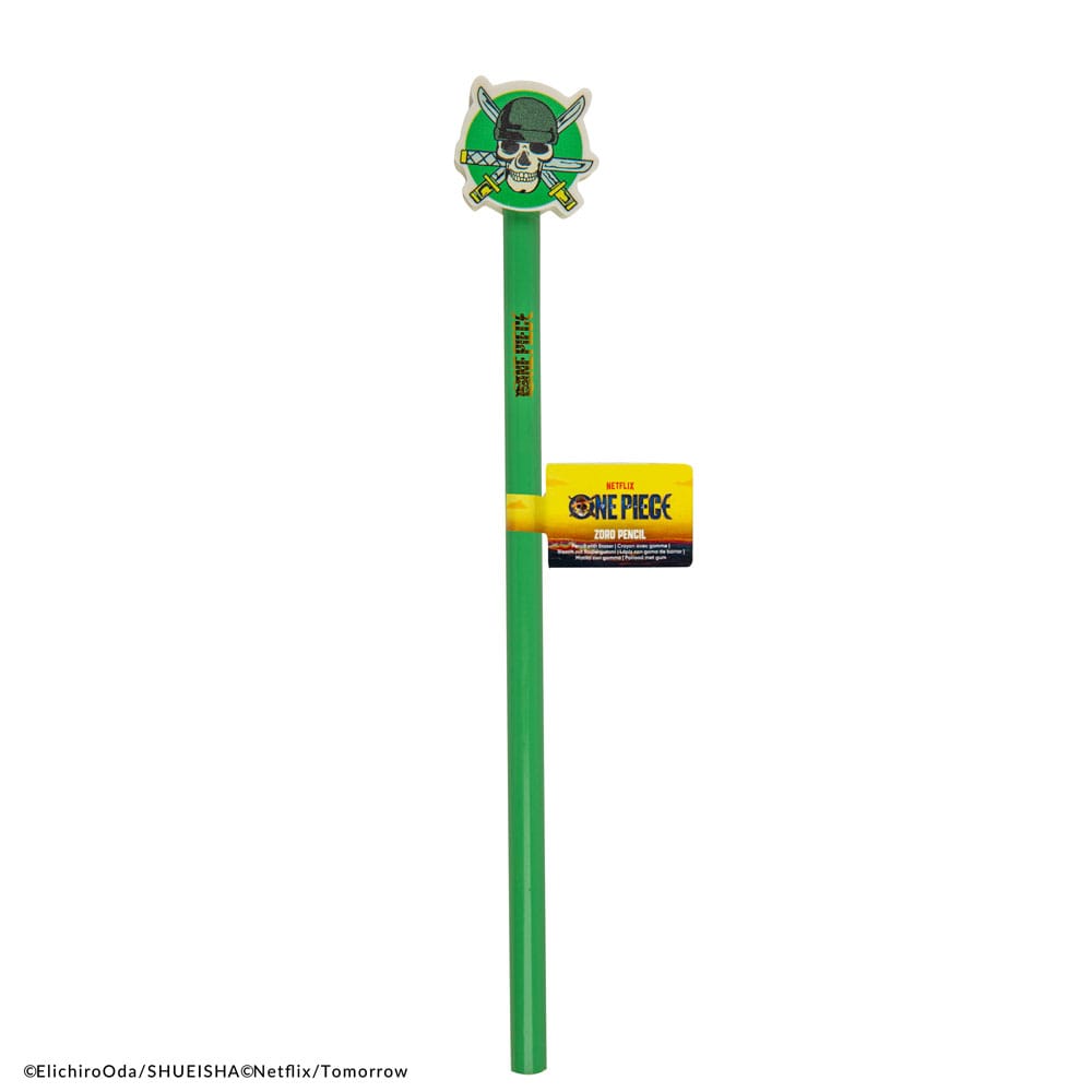 One Piece pencils with eraser topper Zoro