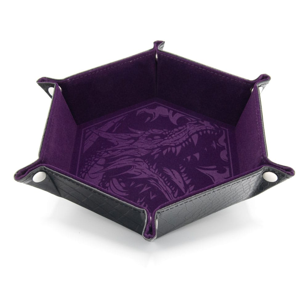 CritStones Faltbarer Würfelteller Dragon Skin Edition Purple