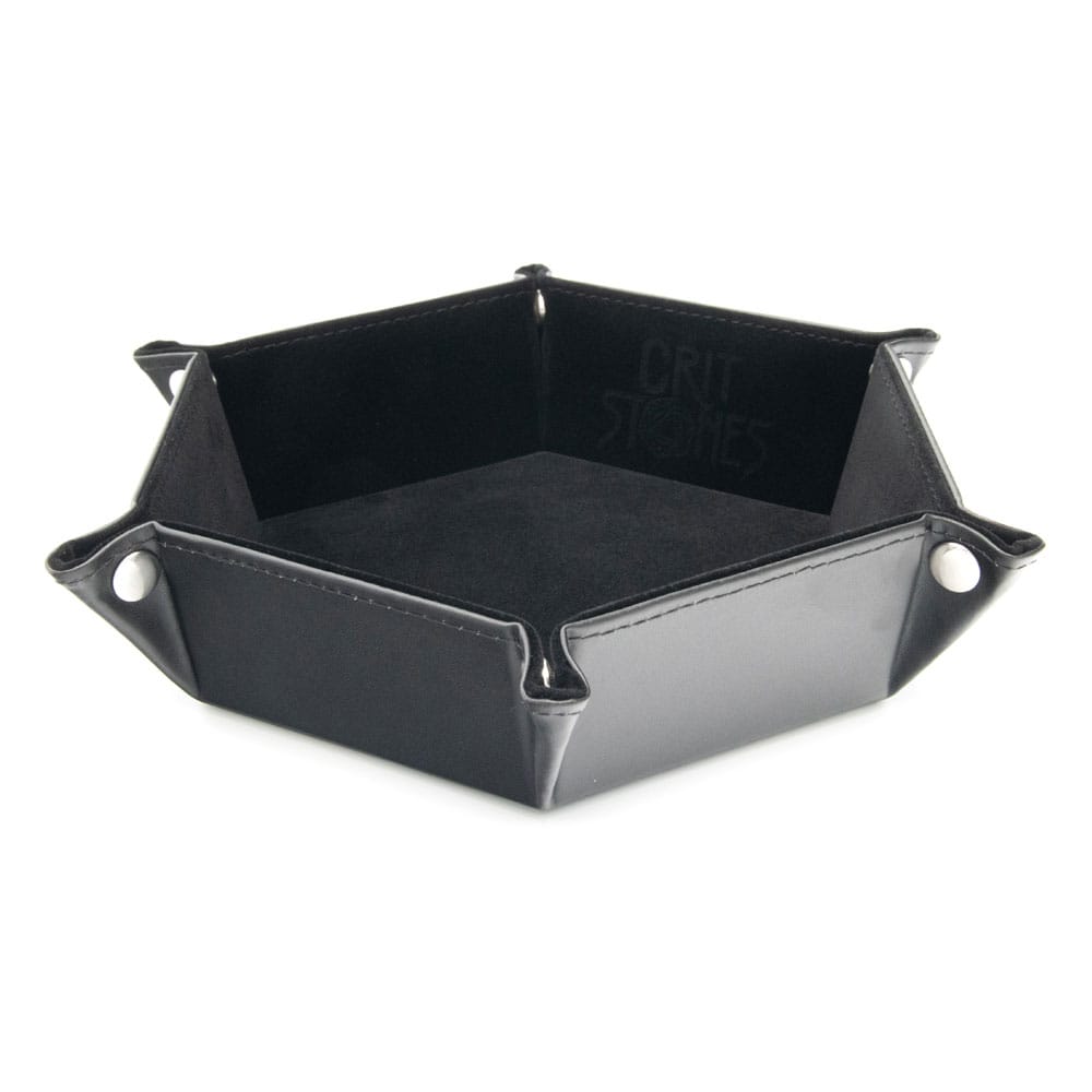 CritStones Faltbarer Würfelteller Black