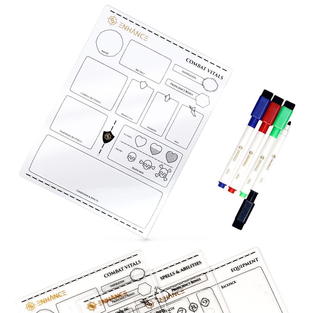 Enhance RPG Series Acryl Charakterbögen Set *Englische Version*