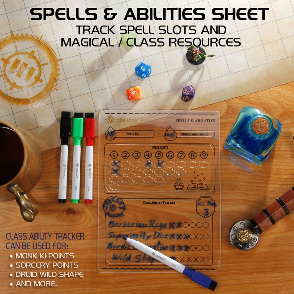 Enhance RPG Series Acryl Charakterbögen Set *Englische Version*