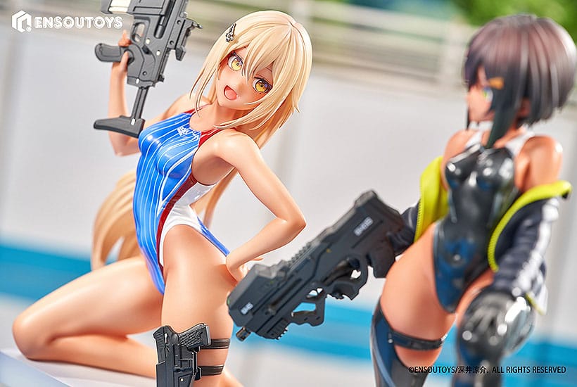 Arms Note Statuen 1/7 Swim Team Bucho-chan and Kohai-chan 22 cm