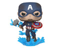 Avengers: Endgame POP! Movies Vinyl Figure Captain America w/Broken Shield &amp; Mjölnir 9 cm