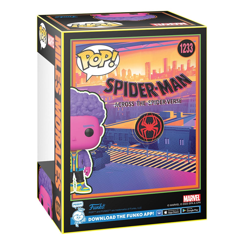 Spider-Man: Across the Spider-Verse POP! Marvel Vinyl Figur Miles Morales(BLKLT) Exclusive Edition 9 cm