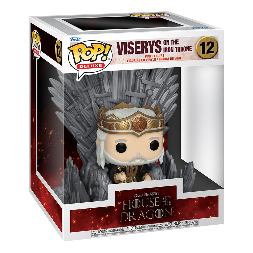 House of the Dragon POP! Deluxe vinyl figure Viserys on Throne 9 cm