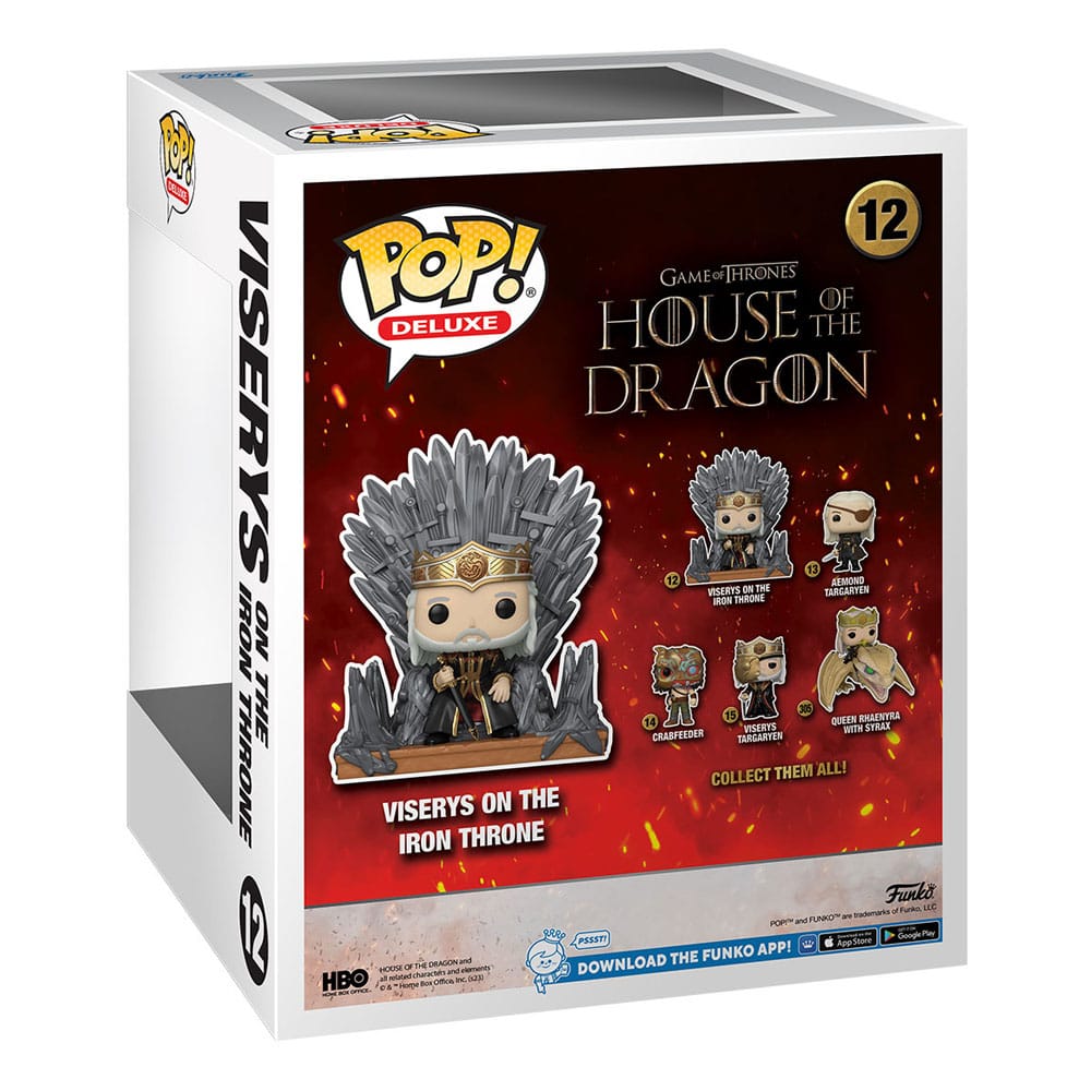 House of the Dragon POP! Deluxe vinyl figure Viserys on Throne 9 cm