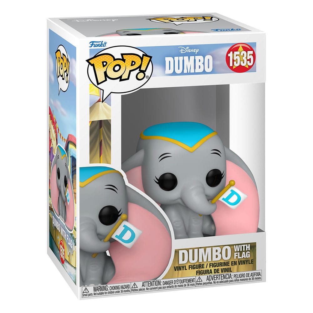 Dumbo POP! Disney vinyl figure Dumbo w/flag 9 cm