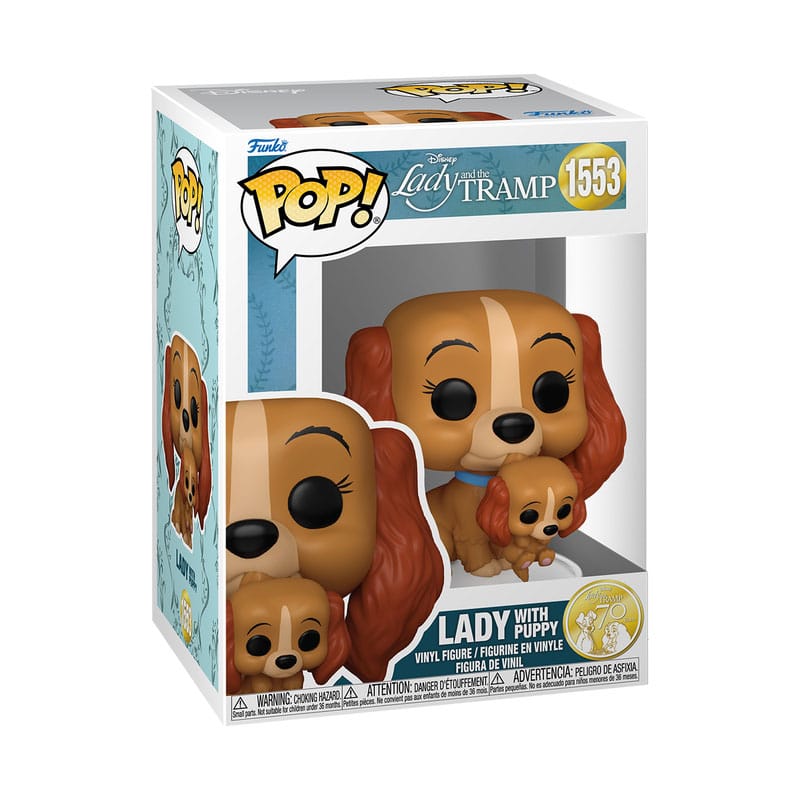 Susi &amp; Tramp POP! Disney vinyl figure Lady w/puppy 9 cm