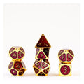 FanRoll Würfel Set Gold with Purple Enamel (7)