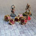 FanRoll Würfel Set Gold with Purple Enamel (7)
