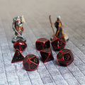 FanRoll Würfel Set Red with Black Enamel (7)