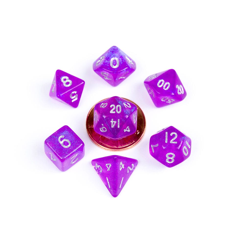 FanRoll Mini Würfel Set Stardust Purple (7)