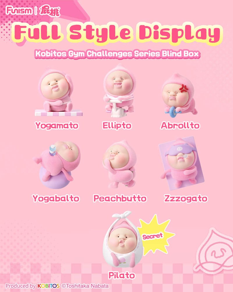 Kobitos Blind Box Minifiguren Gym Challenges Series 8 cm Display (6)