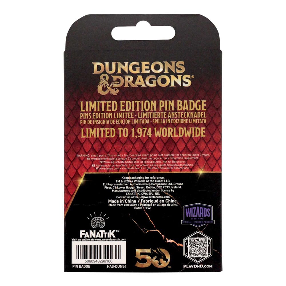Dungeons & Dragons Ansteck-Pin Alignment Spinner Gold Coloured Limited Edition