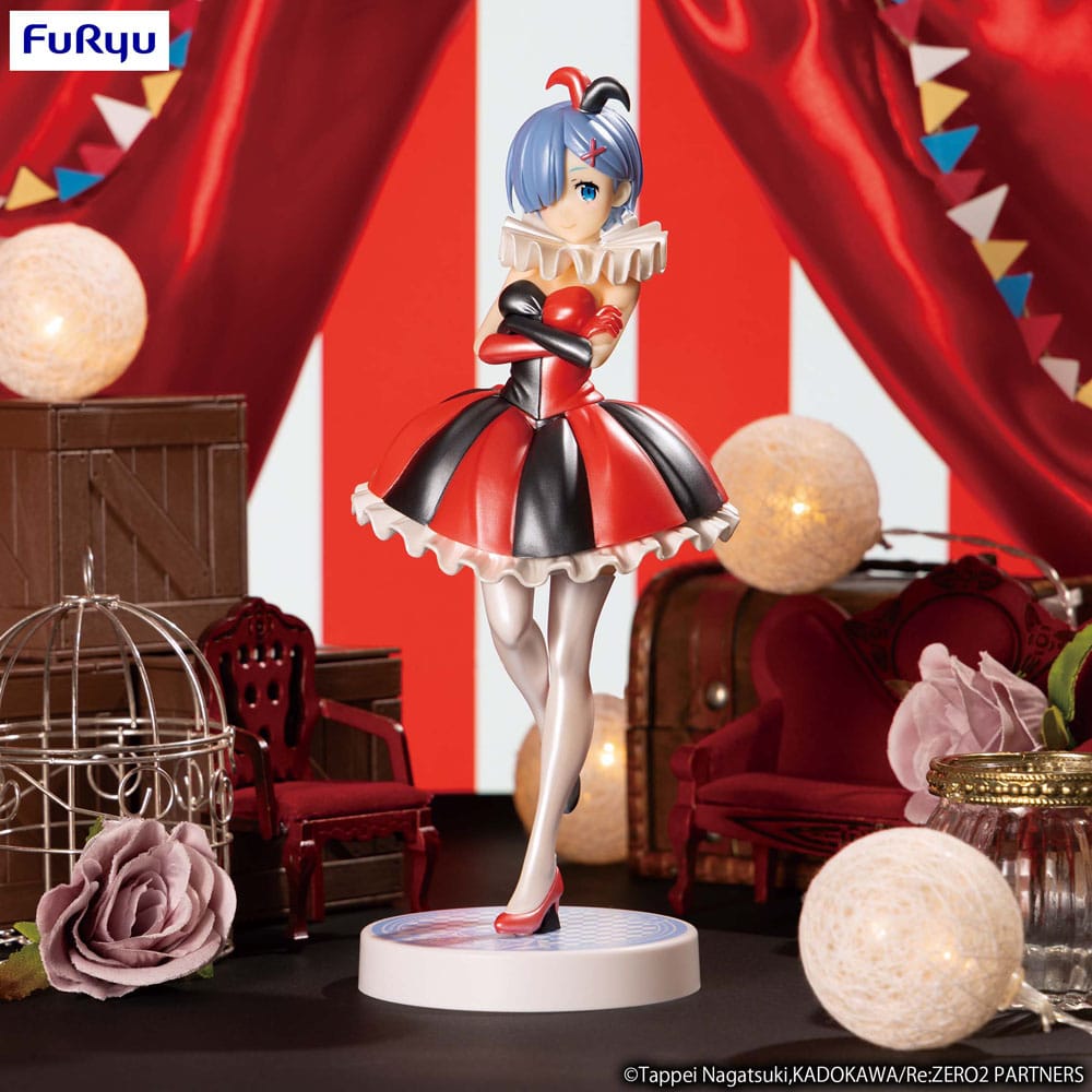Re:ZERO SSS PVC Statue Rem in Circus Pearl Color Ver. 21cm