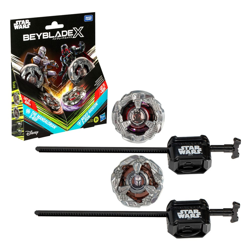 Beyblade X und Star Wars Collab The Mandalorian 3-60F vs. Moff Gideon 3-80N