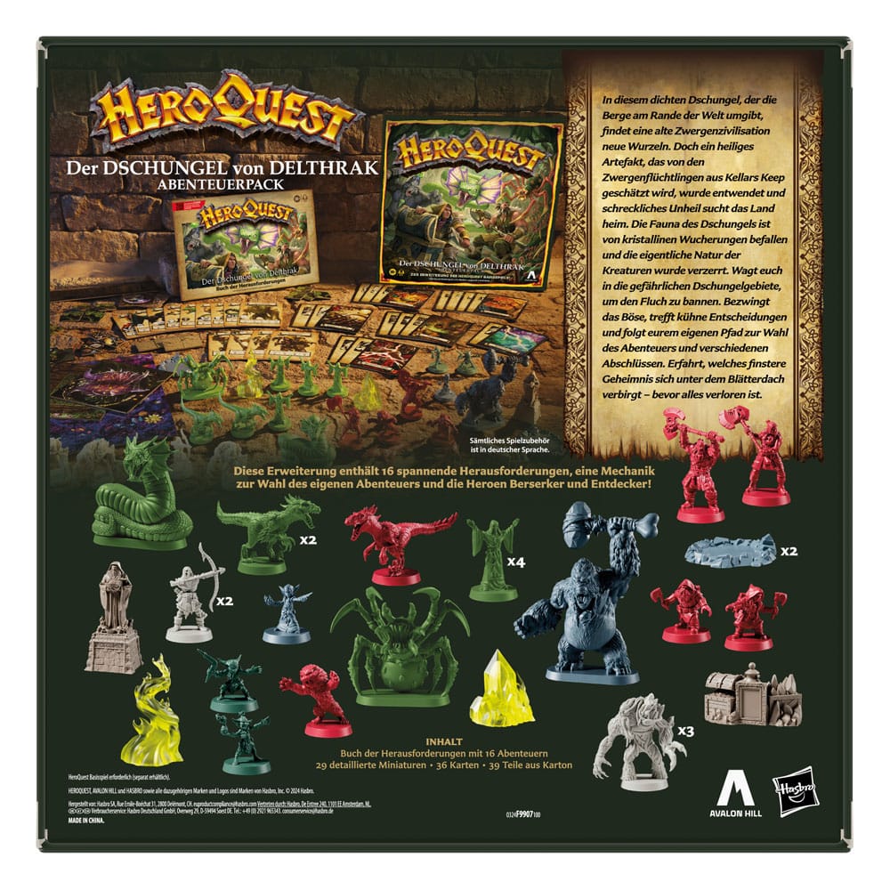 HeroQuest Board Game Expansion The Jungle of Delthrak Adventure Pack *German Version*
