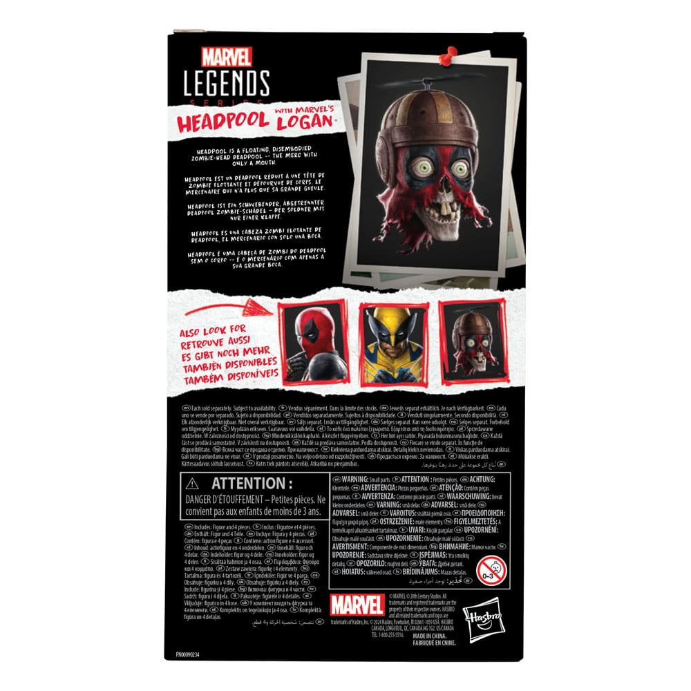 Deadpool & Wolverine Marvel Legends Actionfigur Headpool with Marvel's Logan 15 cm