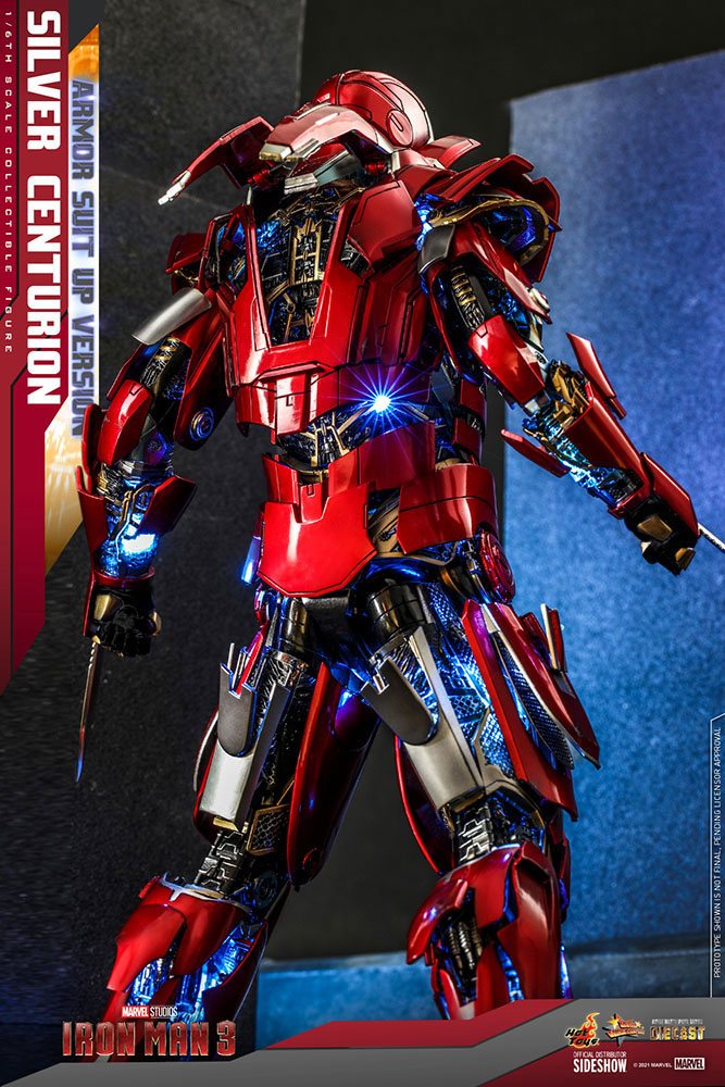 Iron Man 3 Movie Masterpiece Actionfigur 1/6 Silver Centurion (Armor Suit Up Version) 32 cm
