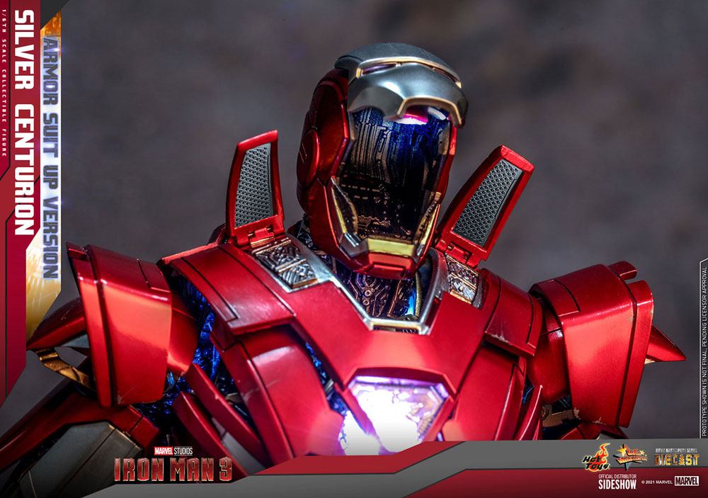 Iron Man 3 Movie Masterpiece Actionfigur 1/6 Silver Centurion (Armor Suit Up Version) 32 cm
