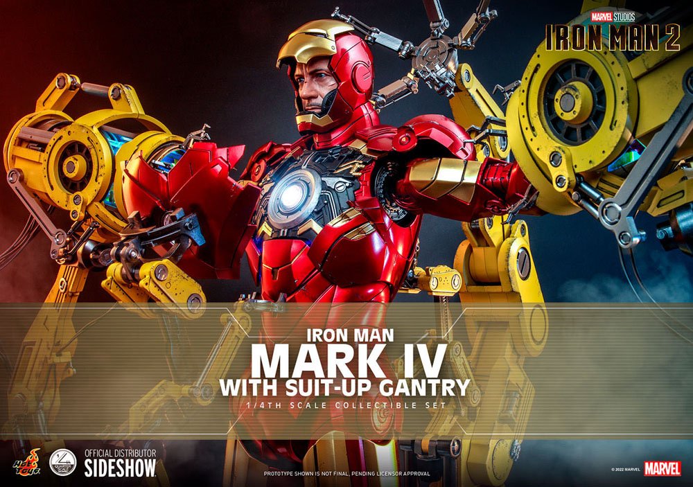 Iron Man 2 Actionfigur 1/4 Iron Man Mark IV mit Suit-Up Gantry 49 cm