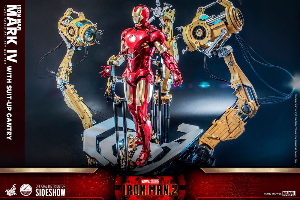 Iron Man 2 Actionfigur 1/4 Iron Man Mark IV mit Suit-Up Gantry 49 cm