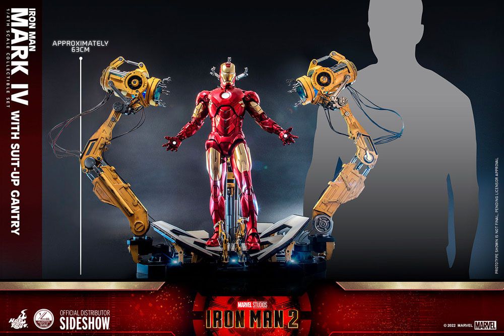 Iron Man 2 Actionfigur 1/4 Iron Man Mark IV mit Suit-Up Gantry 49 cm