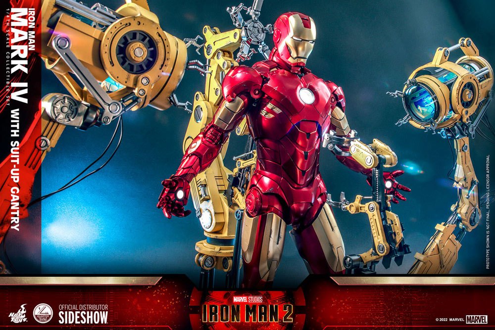 Iron Man 2 Actionfigur 1/4 Iron Man Mark IV mit Suit-Up Gantry 49 cm