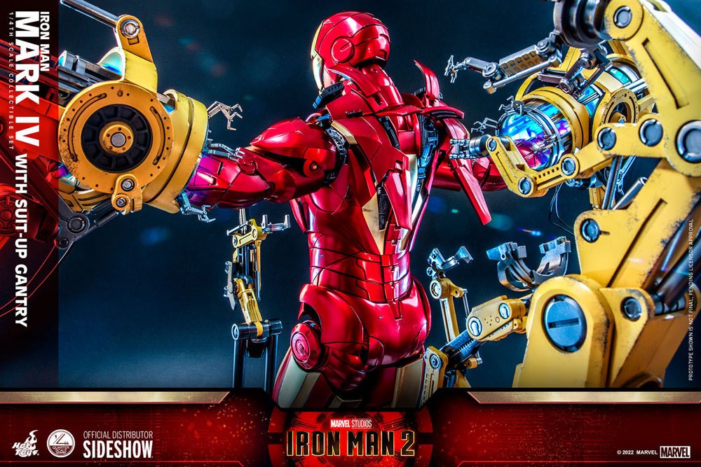 Iron Man 2 Actionfigur 1/4 Iron Man Mark IV mit Suit-Up Gantry 49 cm