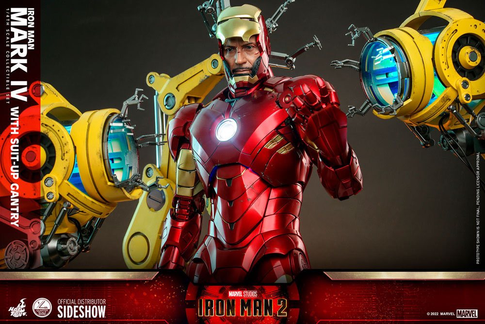 Iron Man 2 Actionfigur 1/4 Iron Man Mark IV mit Suit-Up Gantry 49 cm