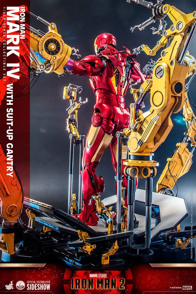 Iron Man 2 Actionfigur 1/4 Iron Man Mark IV mit Suit-Up Gantry 49 cm