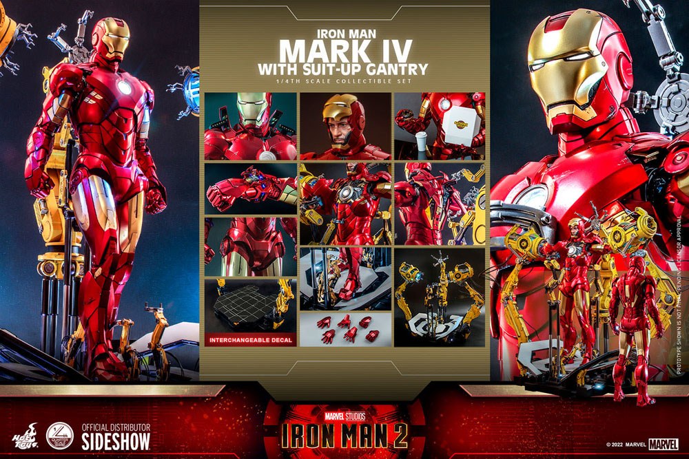 Iron Man 2 Actionfigur 1/4 Iron Man Mark IV mit Suit-Up Gantry 49 cm