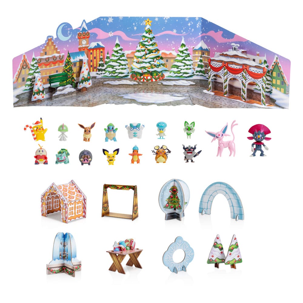 Pokémon Battle Figures Deluxe Adventskalender Holiday 2024 *Version EN/FR*
