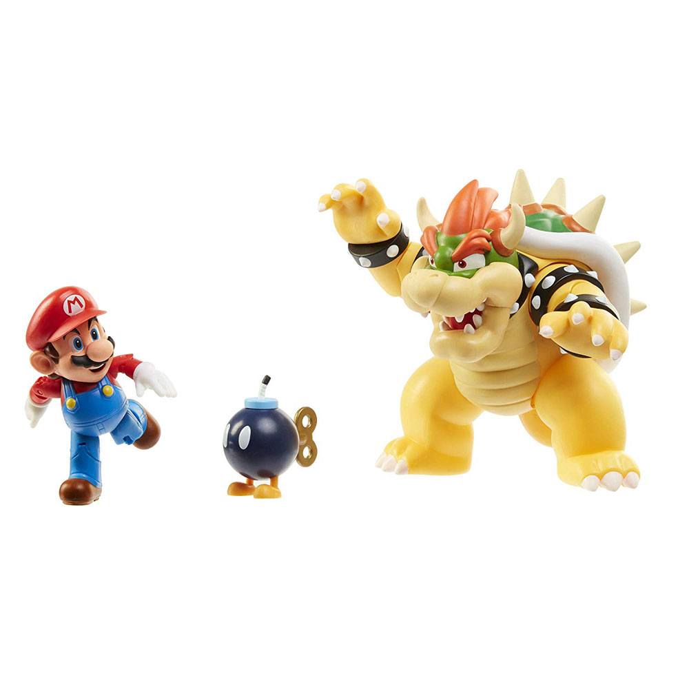 World of Nintendo action figures 3-pack Mario vs. Bowser Lava Battle 6-15 cm