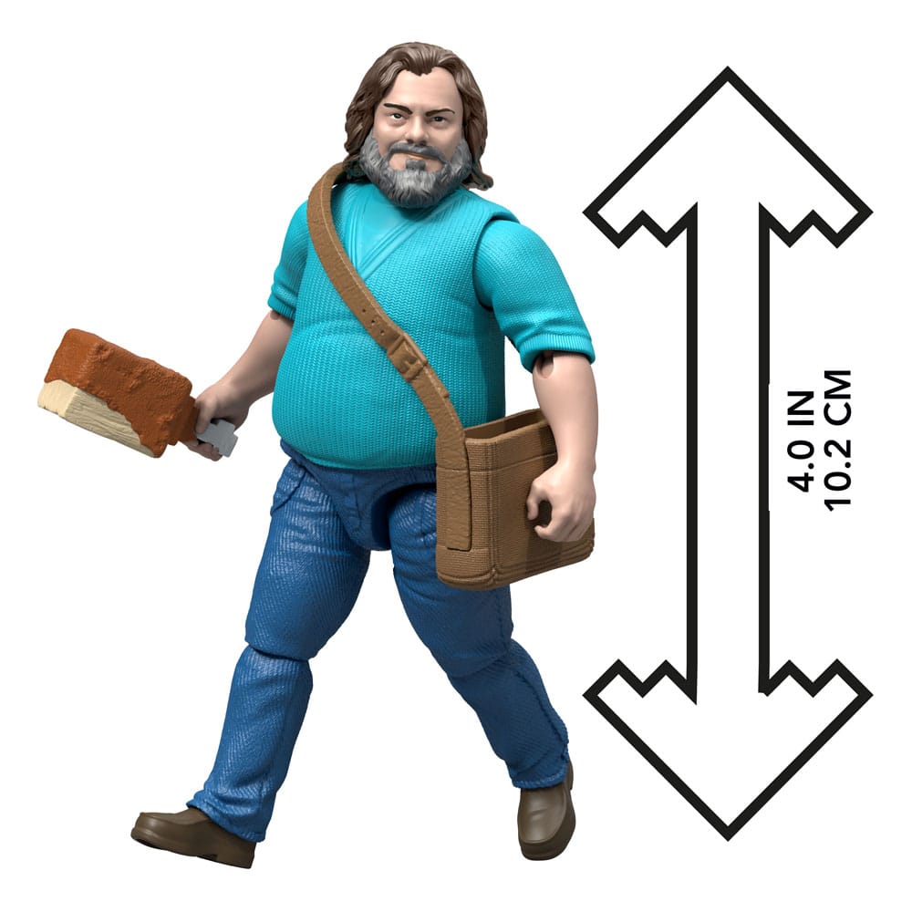 A Minecraft movie action figure Steve 10 cm