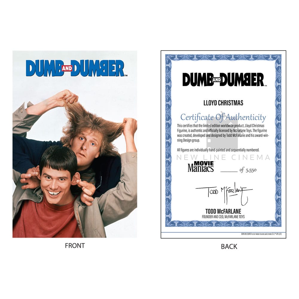 Dumm und Dümmer Movie Maniacs PVC Statue Lloyd Christmas (Gold Label) 15 cm