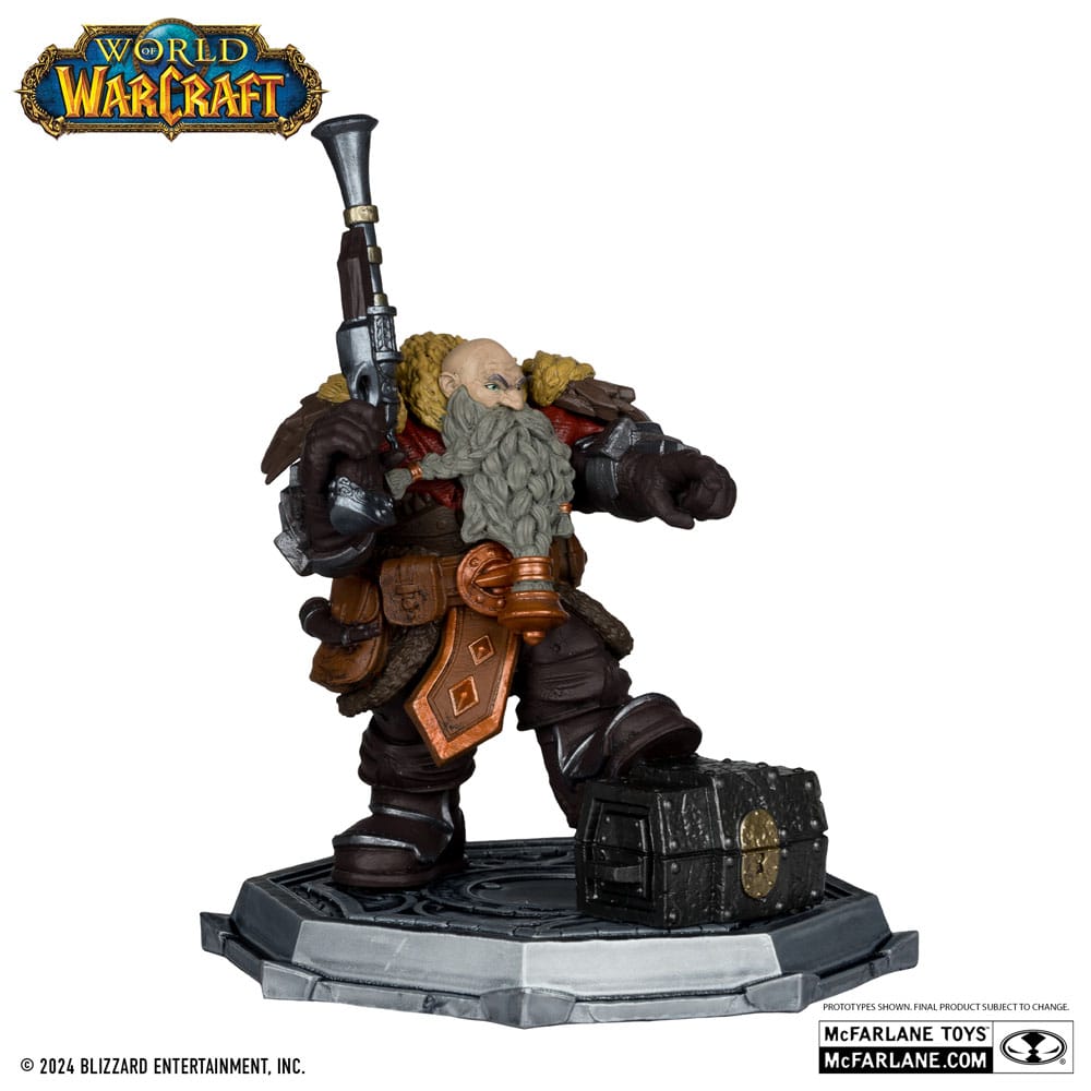 World of Warcraft PVC Statuen 2er-Pack 1/12 Dwarf Hunter: Beast Master & Pandaren: Monk (Gold Label) 15 cm