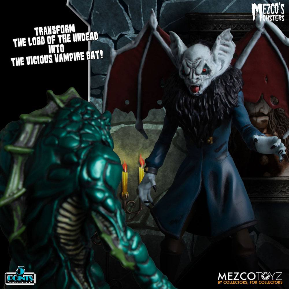 Mezco's Monsters 5 Points Action Figures Tower of Fear Deluxe Box Set 9 cm