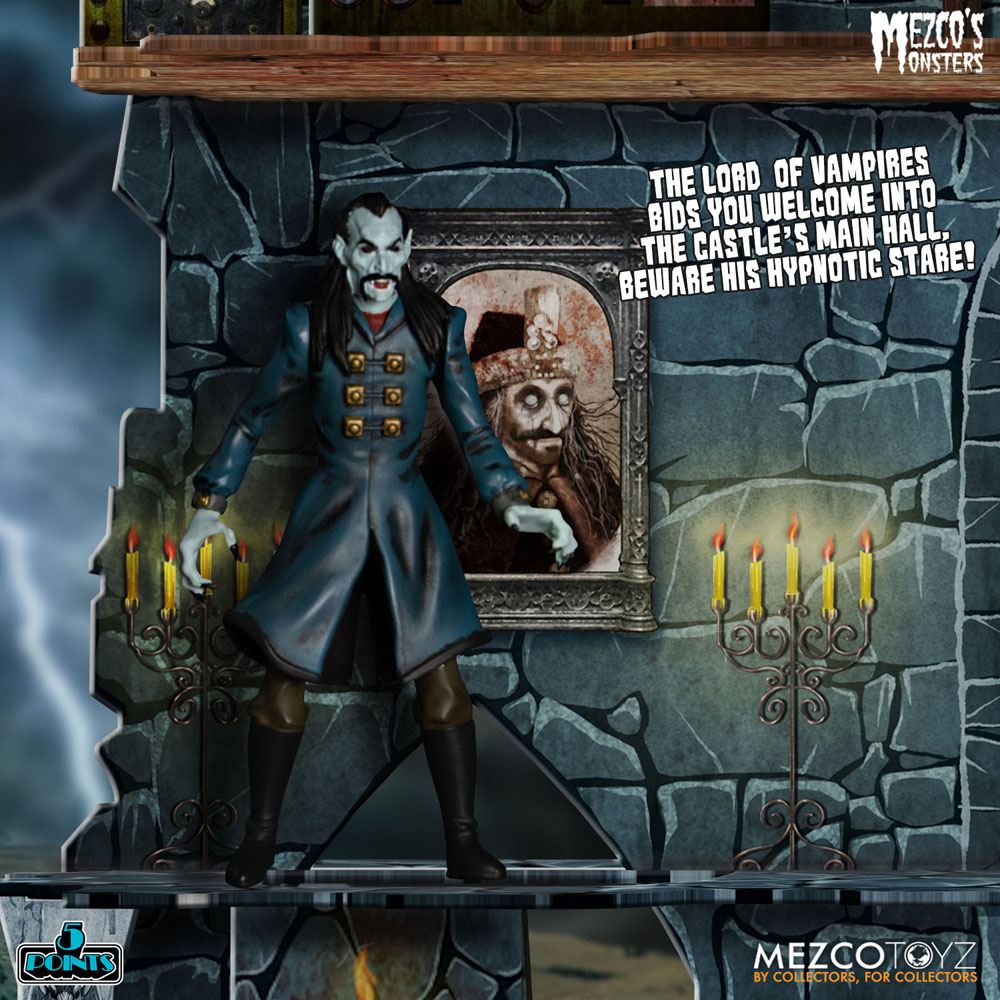 Mezco's Monsters 5 Points Action Figures Tower of Fear Deluxe Box Set 9 cm