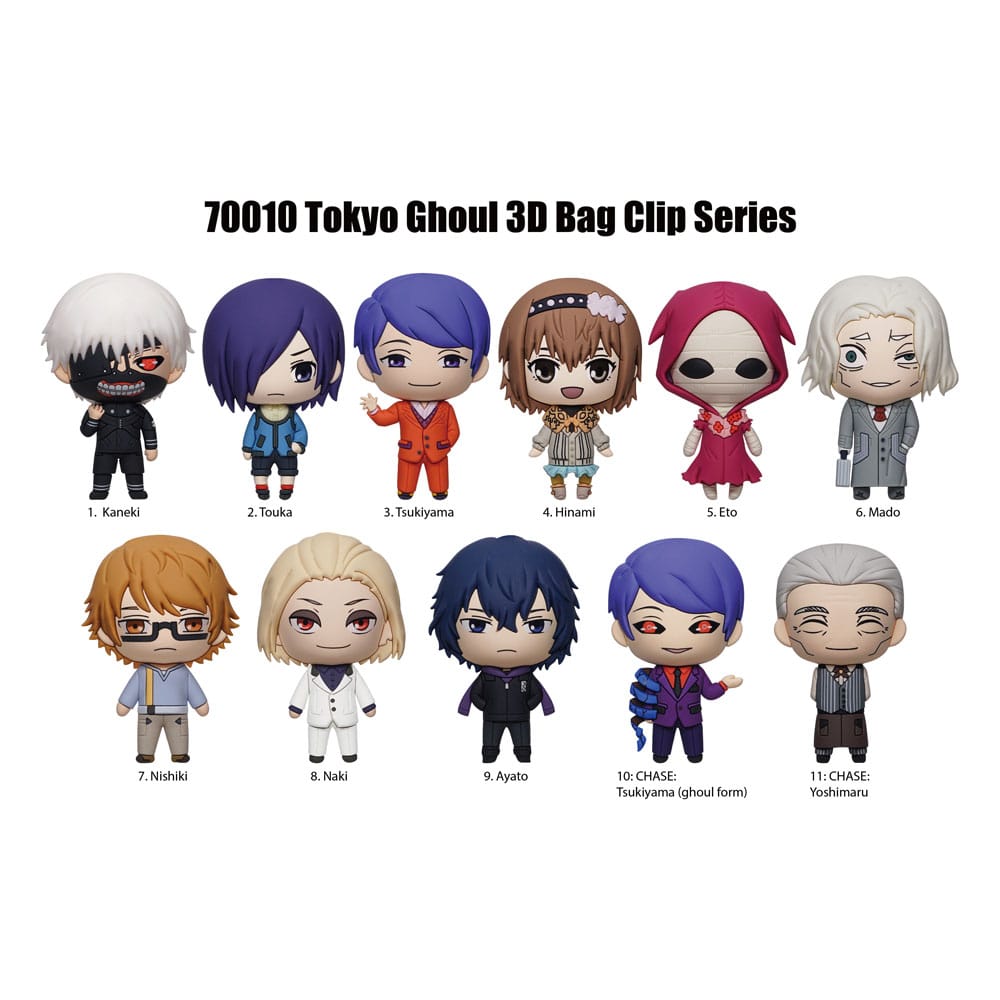 Tokyo Ghoul 3D PVC Bag Charms Series 2 Display (24)